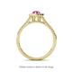 4 - Raisa Desire Pink Sapphire and Diamond Halo Engagement Ring 