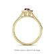 4 - Raisa Desire Rhodolite Garnet and Diamond Halo Engagement Ring 
