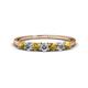 1 - Vivian 3.00 mm Citrine and Diamond 7 Stone Wedding Band 