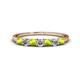 1 - Vivian 3.00 mm Peridot and Diamond 7 Stone Wedding Band 