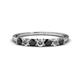 1 - Vivian 3.00 mm Black Diamond and Diamond 7 Stone Wedding Band 