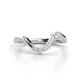 1 - Darya Round Natural Diamond Women Stackable Wave Curved Wedding Band 