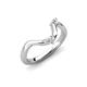 5 - Darya Round Natural Diamond Women Stackable Wave Curved Wedding Band 