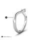 6 - Darya Round Natural Diamond Women Stackable Wave Curved Wedding Band 