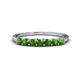 1 - Vivian 3.00 mm Green Garnet Wedding Band 