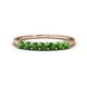 1 - Vivian 3.00 mm Green Garnet 7 Stone Wedding Band 