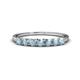 1 - Vivian 3.00 mm Aquamarine Wedding Band 