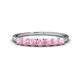 1 - Vivian 3.00 mm Pink Tourmaline 7 Stone Wedding Band 