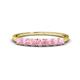 1 - Vivian 3.00 mm Pink Tourmaline Wedding Band 