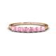 1 - Vivian 3.00 mm Pink Tourmaline Wedding Band 