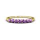 1 - Vivian 3.00 mm Amethyst 7 Stone Wedding Band 