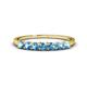 1 - Vivian 3.00 mm Blue Topaz Wedding Band 