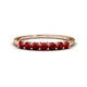 1 - Vivian 3.00 mm Red Garnet Wedding Band 