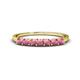 1 - Vivian 3.00 mm Rhodolite Garnet 7 Stone Wedding Band 