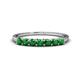 1 - Vivian 3.00 mm Emerald Wedding Band 