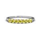 1 - Vivian 3.00 mm Yellow Sapphire 7 Stone Wedding Band 