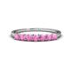 1 - Vivian 3.00 mm Pink Sapphire 7 Stone Wedding Band 