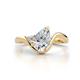 1 - Darya 1.06 ctw GIA Certified Pear Shape Natural Diamond accented Round Diamond Women Wave Solitaire Plus Engagement Ring 