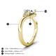 6 - Darya 1.06 ctw GIA Certified Pear Shape Natural Diamond accented Round Diamond Women Wave Solitaire Plus Engagement Ring 
