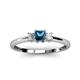 2 - Eadlin Blue Topaz Three Stone Ring 