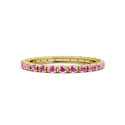 Gracie Pink Sapphire Eternity Band Pink Sapphire French Set Eternity Band cttw cttw in K Yellow Gold