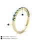 4 - Venice 2.00 mm Round London Blue Topaz 11 Stone Wedding Band 