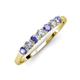 2 - Vivian 3.00 mm Tanzanite and Diamond 7 Stone Wedding Band 