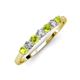 2 - Vivian 3.00 mm Peridot and Diamond 7 Stone Wedding Band 