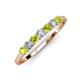 2 - Vivian 3.00 mm Peridot and Diamond 7 Stone Wedding Band 