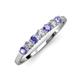 2 - Vivian 3.00 mm Tanzanite and Diamond 7 Stone Wedding Band 