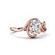 4 - Lioren 1.52 ctw IGI Certified Oval Shape Lab Grown Diamond (9.5 x 6.5 mm) accented Round Lab Grown Diamond Split Shank Women Wave Solitaire Plus Engagement Ring 
