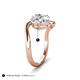 5 - Velona 2.45 ctw IGI Certified Oval Shape Lab Grown Diamond (8.5 x 6 mm) and IGI Certified Cushion Shape Lab Grown Diamond (6 mm) Women Toi Et Moi Wave Engagement Ring 