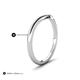 6 - Shireen High Polish 1.50 mm Slim Stackable Women Plain Curved Wedding Band 
