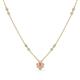 1 - Avira Fine Unseen Pear Shape Pink Sapphire accented Round Natural Diamond Floral Necklace 