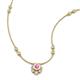 3 - Avira Fine Unseen Pear Shape Pink Sapphire accented Round Natural Diamond Floral Necklace 