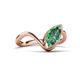 5 - Oceara 1.25 ct Marquise Shape Created Alexandrite Women Wave Solitaire Engagement Ring 