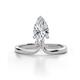 1 - Sorelle 1.05 ctw GIA Certified Pear Shape Natural Diamond accented Round Diamond Floating Tear Drop Women Solitaire Plus Engagement Ring 
