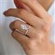 2 - Sorelle 1.05 ctw GIA Certified Pear Shape Natural Diamond accented Round Diamond Floating Tear Drop Women Solitaire Plus Engagement Ring 