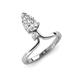 5 - Sorelle 1.05 ctw GIA Certified Pear Shape Natural Diamond accented Round Diamond Floating Tear Drop Women Solitaire Plus Engagement Ring 