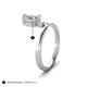 6 - Sorelle 1.05 ctw GIA Certified Pear Shape Natural Diamond accented Round Diamond Floating Tear Drop Women Solitaire Plus Engagement Ring 