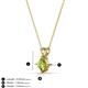 3 - Jassiel 5.00 mm Princess Cut Peridot Double Bail Solitaire Pendant Necklace 