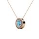2 - Kitra Blue Topaz and Diamond Halo Pendant 