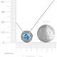 4 - Kitra Blue Topaz and Diamond Halo Pendant 