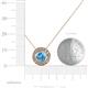 4 - Kitra Blue Topaz and Diamond Halo Pendant 