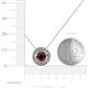4 - Kitra Red Garnet and Diamond Halo Pendant 