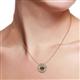 3 - Kitra Smoky Quartz and Diamond Halo Pendant 