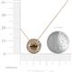 4 - Kitra Smoky Quartz and Diamond Halo Pendant 