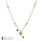 4 - Avira Fine Unseen 0.40 ctw Pear Shape Peridot accented Round Natural Diamond Floral Necklace 