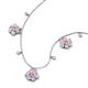 3 - Viana Fine Unseen 1.30 ctw Oval Shape Pink Sapphire accented Baguette & Rose Cut Natural Diamond Floral Necklace 