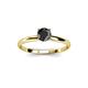 2 - Black Diamond Solitaire Engagement Ring 